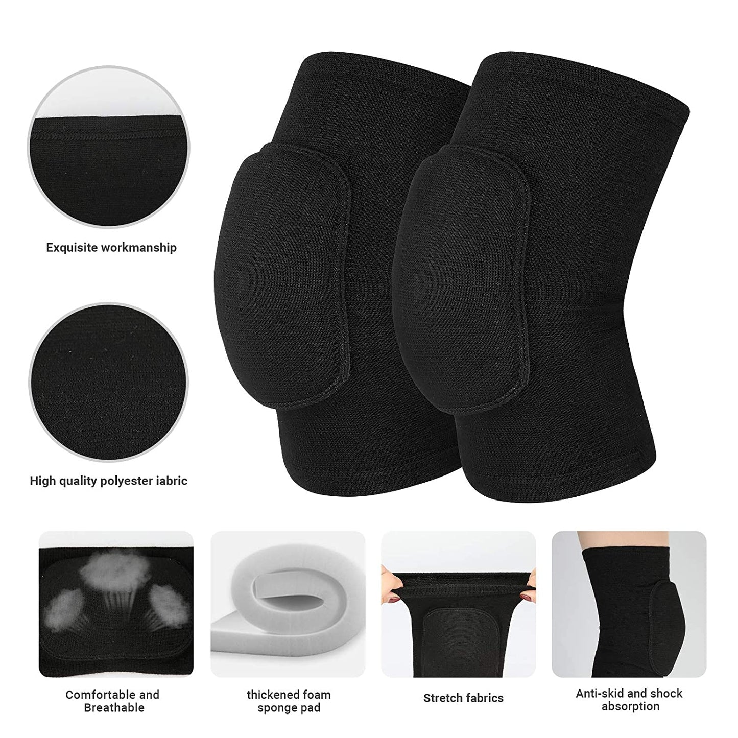 Non-Slip Knee Brace Soft Knee Pads Breathable Knee Sleeve Knee Pads Volleyball Knee Pads Dance Knee Pads,Yoga Knee Pads Basketball Knee Pads Knee Guard Sports Knee Pads Knee Support (S)